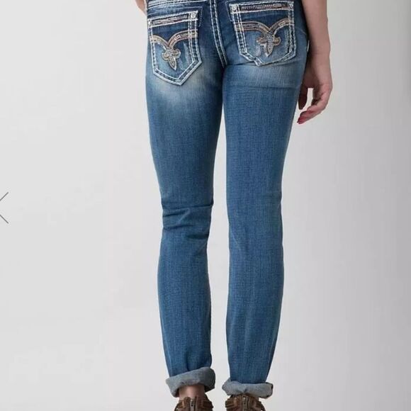 Rock Revival Charon Straight Stretch denim Jeans size 24 - Picture 2 of 12